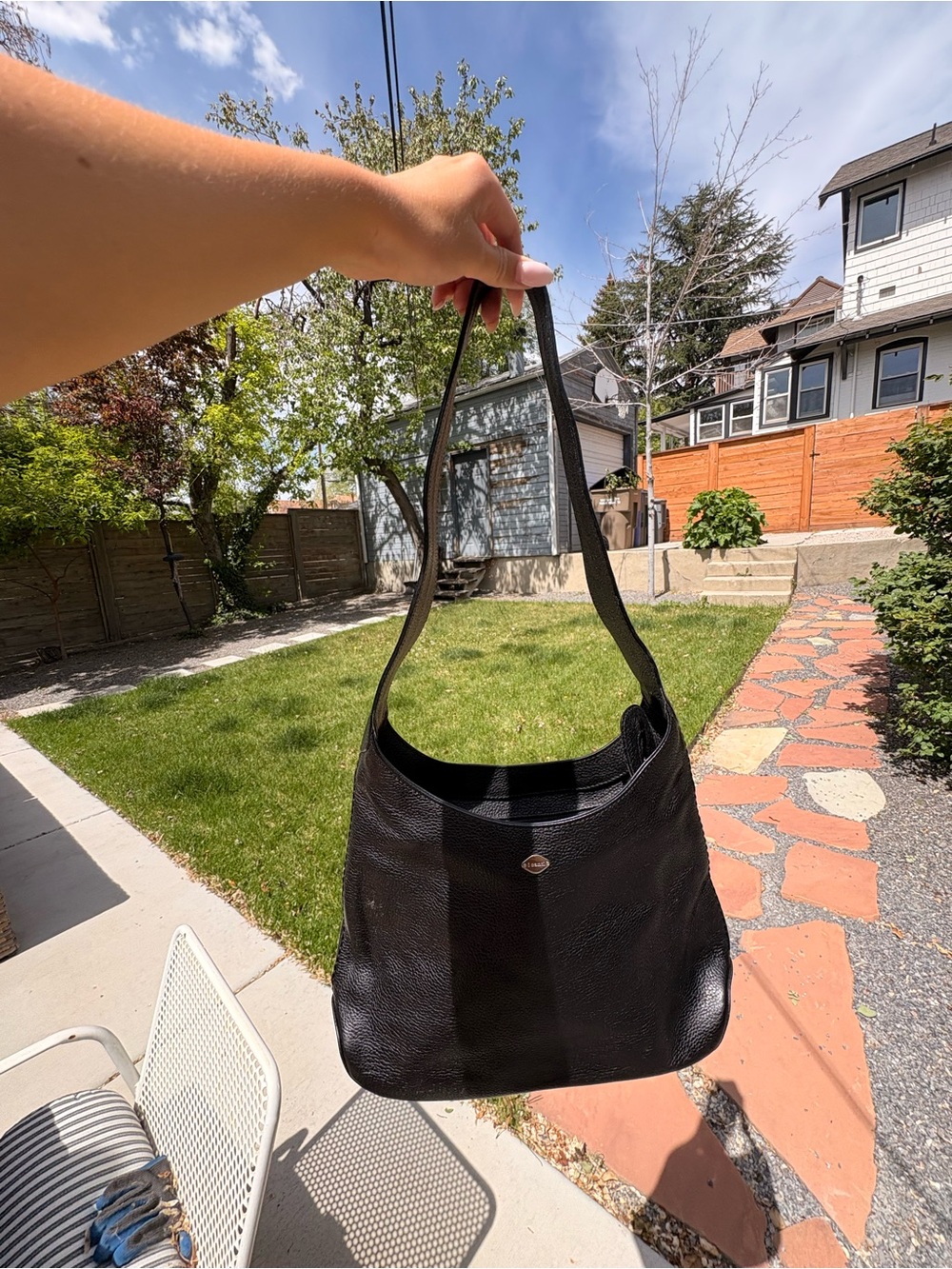 Black Leather Shoulder Bag